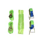 Transporter Ratchet Recovery Straps - Set of 2 (Heavy Duty Vehicle Tie Down Kit)