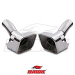 STAINLESS EXHAUST TAIL PIPE TRIMS FOR RANGE ROVER SPORT DIESEL L320 2010-2013