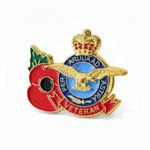 Royal Air Force RAF VETERAN enamel pin badge Remembrance UK Stock