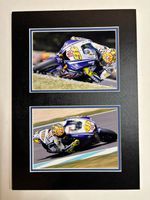 Valentino Rossi - Double Mounted photos - Ready to frame - Superb
