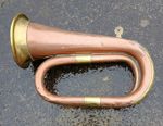 VINTAGE COPPER BUGLE +BRASS TRIM