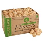Flamers  200 Wood Wool Fire Lighters - Natural -Wax Firelighters- Fire Starter