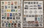 1910's-1955 TURKEY M&U STAMPS LOT ON ALBUM PAGE CRESCENT MOON OVERPRINTS & MORE