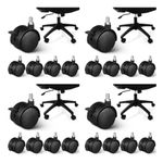 Reusable Heavy Duty PP Furniture Casters Easy Install Small Swivel Chair Wheels