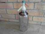VINTAGE OSBORNES SODA WATER SYPHON BOTTLE/APEX JUICES LTD/IBEX- READING & OXFORD