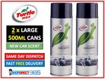 2 Turtle Wax Fresh Shine Interior Car Cleaner & Air Freshener Cockpit Trim 500ml