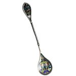 Antique c1900 Norwegian Plique A Jour Sterling Silver Spoon David Andersen VGC