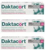 Daktacort 15g Cream x3 Hydrocortisone Antifungal Rash Relief UK Free Delivery 