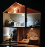 Dollhouse Miniature battery ceiling Led light 1:12 scale, Dollhouse battery...