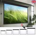 72-120inch Electric/Manual Pull-Down Projector Screen Home Cinema 4:3/16:9