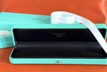 Tiffany Blue Leather necklaces Box  with White Ribbon