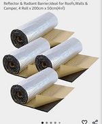 Putentfun Self Adhesive Insulation Foil 10 Rolls:10mm thick, 0.5m x 2m per roll
