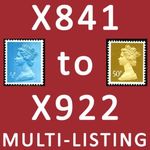 X841 to X922 MNH Multi Listing - Harrison Phosphor Bands X Value/Series Machins
