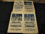 HALIFAX V WARRINGTON RUGBY LEAGUE PROGRAMME COLLECTION 1960-1967 X 4