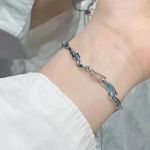 Sparkling Butterfly Cherry Blossom Bracelet Women Adjustable Wedding Jewelry Gif