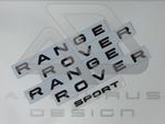 Range Rover Bonnet & Boot Gloss Black Badge GENUINE ABS Lettering SPORT