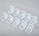 12 x Mini Clear Plastic Small Craft Box Jewellery Ring Storage Case Container