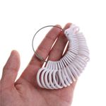 UK Ring finger sizer measure gauge British UK sizes A -Z+1 - White -Free Postage