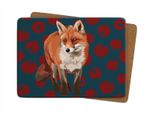 Fox Table Mat | Leslie Gerry, Placemat, Cork-backed