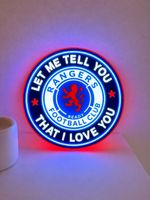 Glasgow Rangers LED Light Box Sign Football Man Cave Home Bar Fan Gift USB