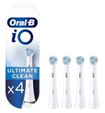Oral-B iO Ultimate Cleans Replacement Toothbrush Heads Pack of 4 WHITE