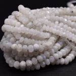 Rainbow Moonstone FACETED Disc Beads - 3mm - 8mm, 14",  for Jewellery Making