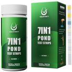 AQUAVERITY 7 IN 1 POND TEST STRIPS QUICK & EASY TO USE IN GARDEN PONDS 50 STRIPS