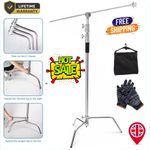 3.3m Stainless Steel C Stand Heavy Duty Boom Arm Photo Studio Reflector Holder