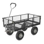 Gorilla Cart 800 Pound Capacity Solid Steel Outdoor Utility Wagon Cart, Black