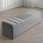 Large Ottoman storage Plush velvet Bench and storage box