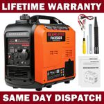 3500W Portable Inverter Generator Petrol Silent 215CC OHV 4 Stroke 230V 13A 50Hz