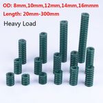 O.D 8mm-16mm Compression Die Mould Springs Heavy Load TH Green Length 20mm-300mm