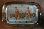 Antique Boxing Paperweight 1897 Corbett Vs. Fitzsimmons, Police Gazette Belt