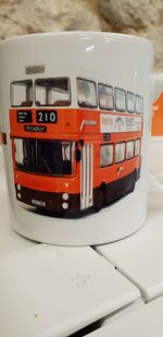 GM Buses Greater Manchester Cup Mug 1986 livery logo Leyland Atlantean GMT