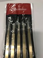 Brass Tweezer Set 5PC Anti Magnetic Jewellers Watch Repair Tweezer Set