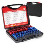70Pcs Thread Checker Nut & Bolt Thread Gauge 37 Imperial & 33 Metric Set Ideal