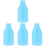 Blue Plastic Waterproof Straight Handle Umbrella Sleeve Reusable Lightweight