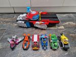 Paw Patrol Aircraft Carrier HQ + All 6 Mighty Movie Vehicles & Pups! Cost £258!!