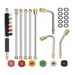 9 Pieces Lance Interchangeable Pressure Washer Extension Wand Extended