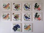  Vintage Ceramic Wall Tiles, Set Of 10. H & R Johnson 4.25" SQ Circa 1970's