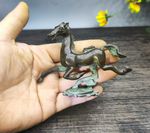 Japanese Collect Old Ancient bronze Exquisite Horse 
