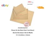Please Do Not Bend Hard Card Board Backed Envelopes Brown Manilla C6 C5 A5 A4 A3