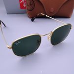 Ray Ban Sunglasses RB3548-N 001 51-21 Gold Frame Hexagonal Green Lenses Unisex~