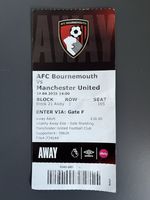 2025 ~ Bournemouth v Manchester United ~ Ticket Stub