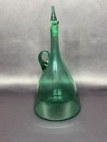 Blenko 972 Decanter Rare SEEDED Sea Green Glass  HTF Winslow Anderson Design