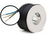 Rubber Cable Flex 3 Core H05RR-F 3183R HEAVY DUTY 0.75mm 1mm 1.5mm 2.5mm Black