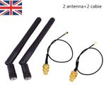 2x 3DB 2.4G WiFi Wireless Antenna SMA Male SMA Female To U.fl IPX IPEX Cable HOT