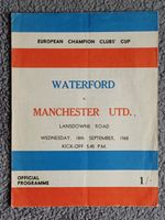 WATERFORD v MANCHESTER UNITED European Cup 1st Round 18/09/1968 - 1968/1969