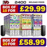 IVG 2400 Refill Pods | IVG 2400 4 in 1 Reload Pods | 2400 Puffs Replaceable 20mg