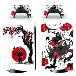 PS5 Standard Disc Console Sticker Skin Decals Wrap Uchiha Itachi ITC Cover Red